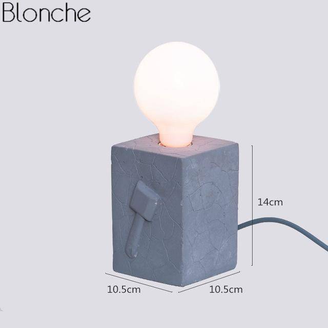 Lampe à poser LED design bloc avec dessin 3D de couleur