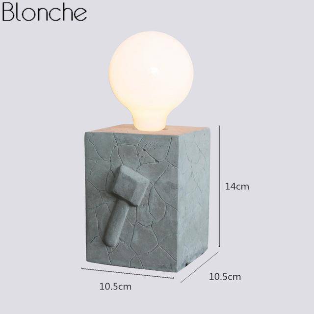 Lampe à poser LED design bloc avec dessin 3D de couleur - vue 5 sur 7