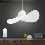 Suspension design LED blanche ondulée Hat