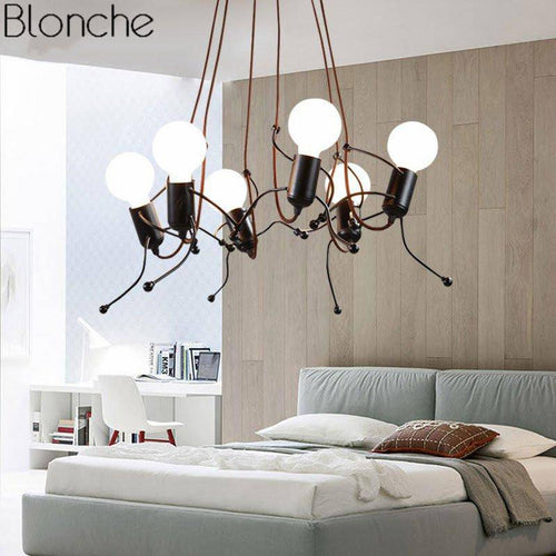Suspension en forme de bonhomme noir