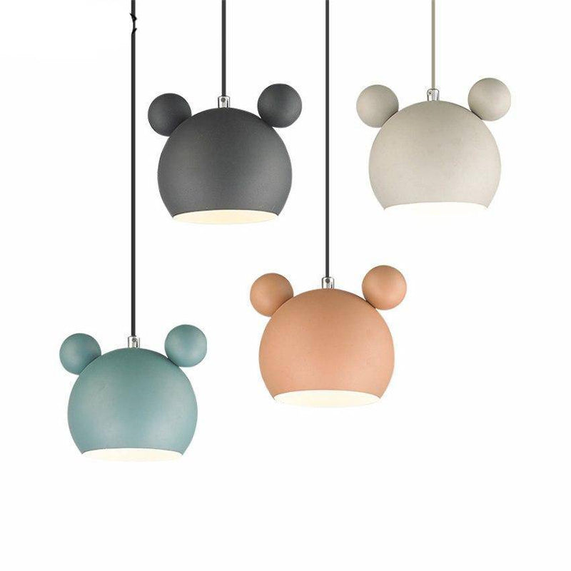 Suspension design à LED en forme de Mickey Mouse coloré