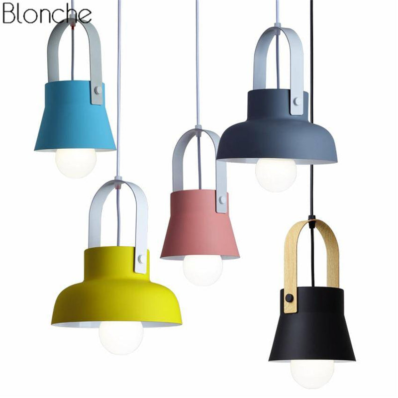 pendant light metal design with LED Macaron