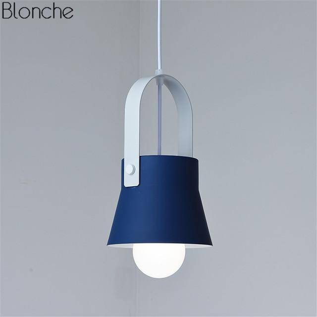 Suspension design en métal à LED Macaron - vue 5 sur 19