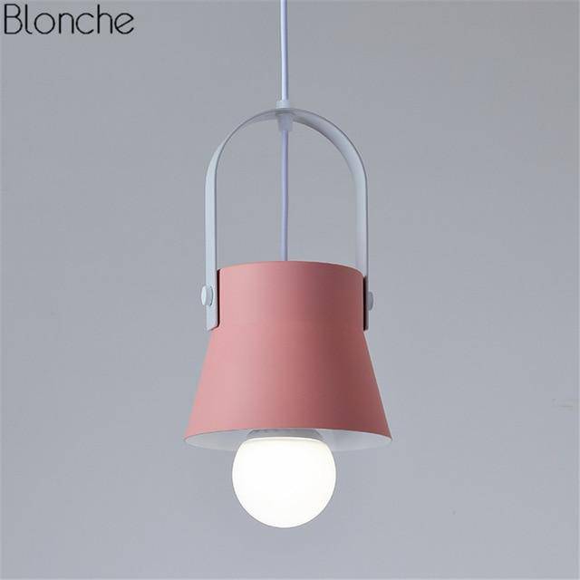 pendant light metal design with LED Macaron