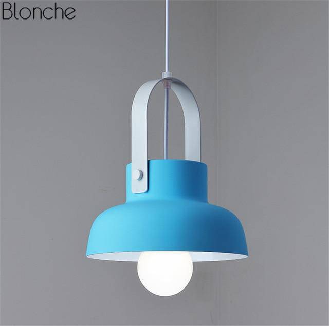 Suspension design en métal à LED Macaron - vue 16 sur 19