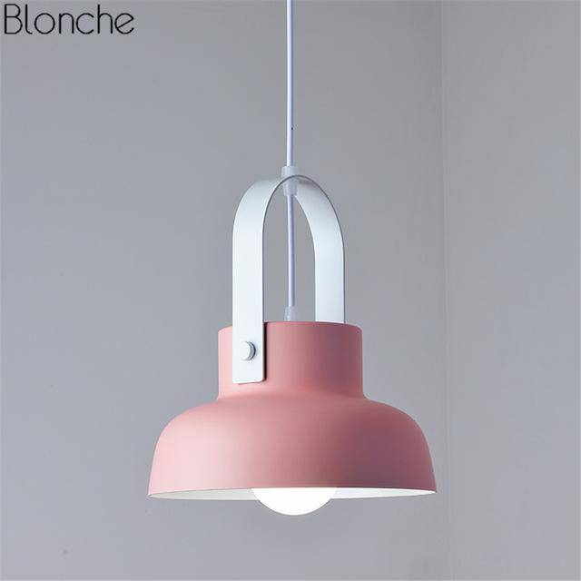 Suspension design en métal à LED Macaron - vue 12 sur 19