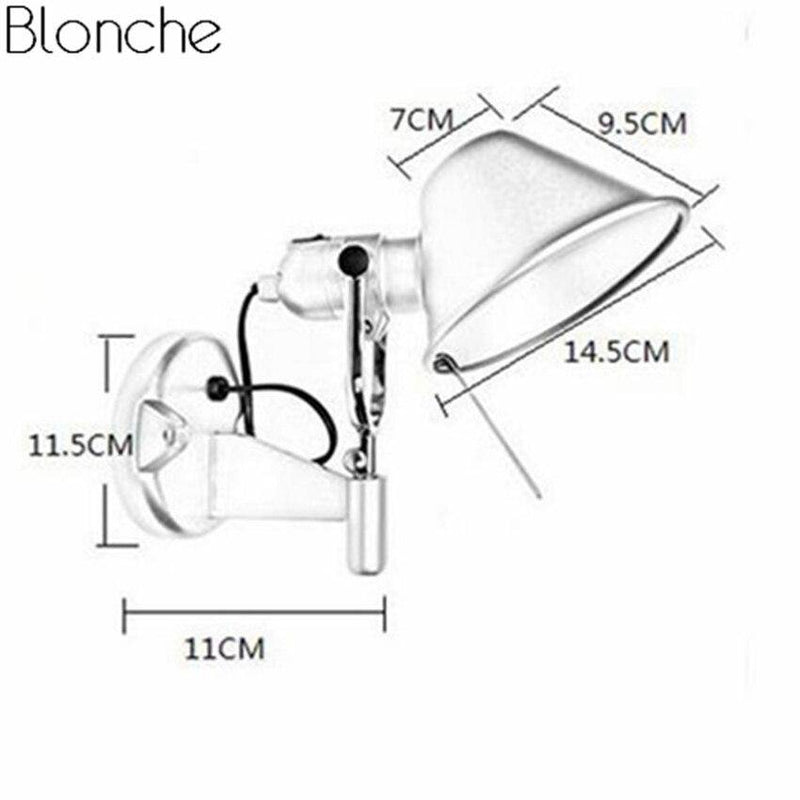 Applique murale à LED argenté ajustable Hat