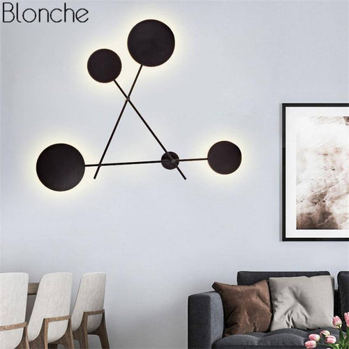 wall lamp LED wall design with 5 metal discs Loft