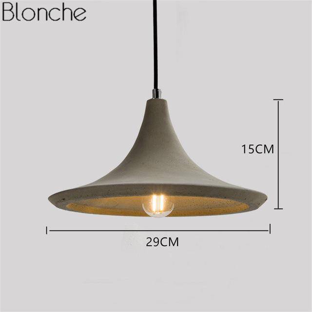 Vintage design LED pendant light in cement