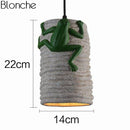 Suspension LED en ciment avec grenouille Frog