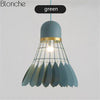 Suspension design moderne en forme de volant de badminton coloré