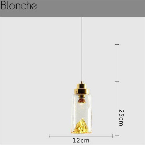 Suspension design à LED en verre Iceberg (or ou argent) - vue 6 sur 7