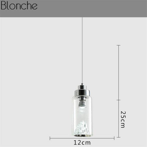 Suspension design à LED en verre Iceberg (or ou argent) - vue 7 sur 7