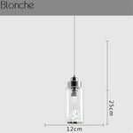 Suspension design à LED en verre Iceberg (or ou argent)