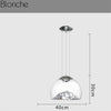 Suspension design à LED en verre Iceberg (or ou argent)