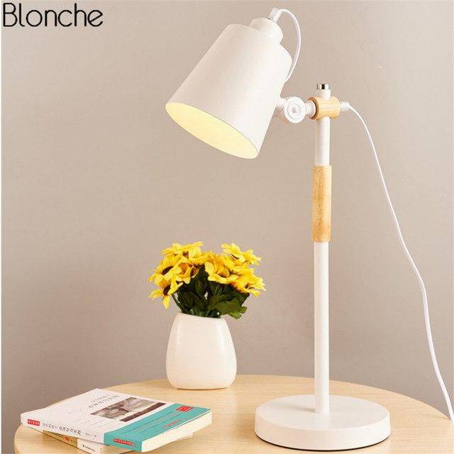 Adjustable LED wood table lamp Floor