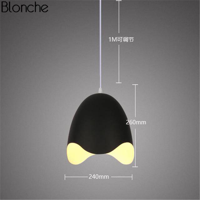 Suspension design LED oeuf ouvert Macaron