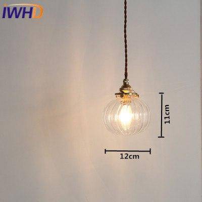 Glass and gold metal LED pendant light Verre