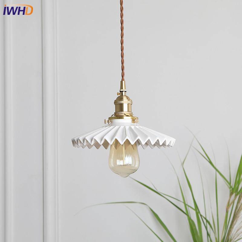 Suspension LED métal doré et épouvantail blanc - vue 3 sur 3
