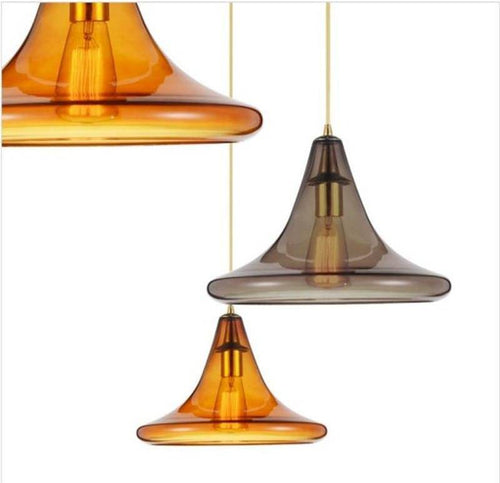 pendant light LED triangular glass design