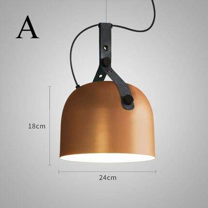 Suspension design LED avec abat-jour en métal arrondi Loft