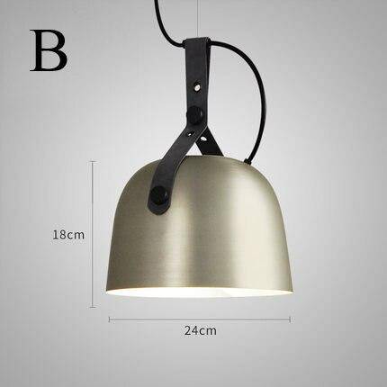 Lámpara de suspensión design LED con pantalla metálica redondeada Loft