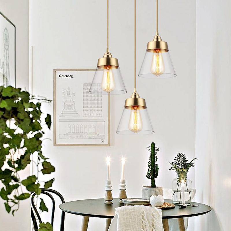 Suspension design à LED avec abat-jour en verre et doré Light Loft - vue 3 sur 6