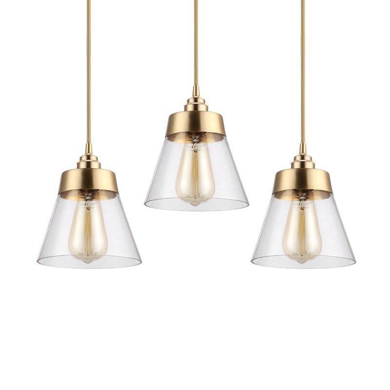 pendant light LED design with lampshade glass and gold Light Loft