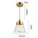 Suspension design à LED avec abat-jour en verre et doré Light Loft