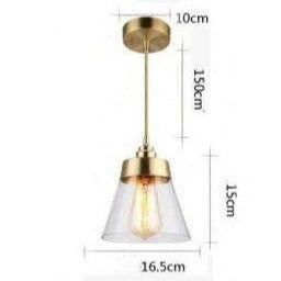 Suspension design à LED avec abat-jour en verre et doré Light Loft - vue 7 sur 6