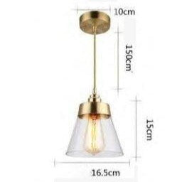 pendant light LED design with lampshade glass and gold Light Loft