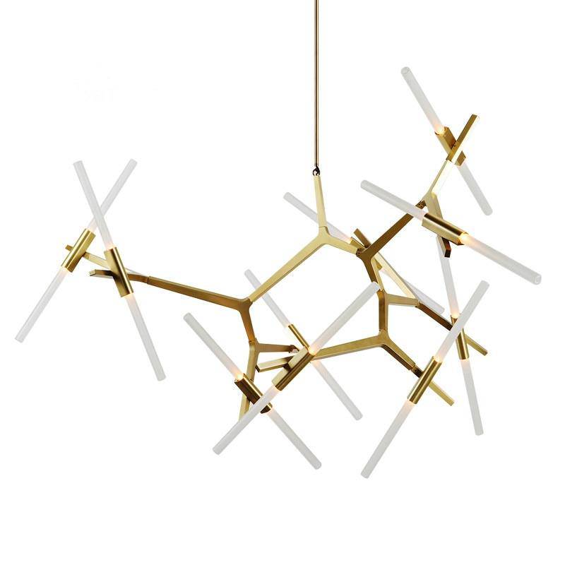 Lustre design avec branches en tube Arts