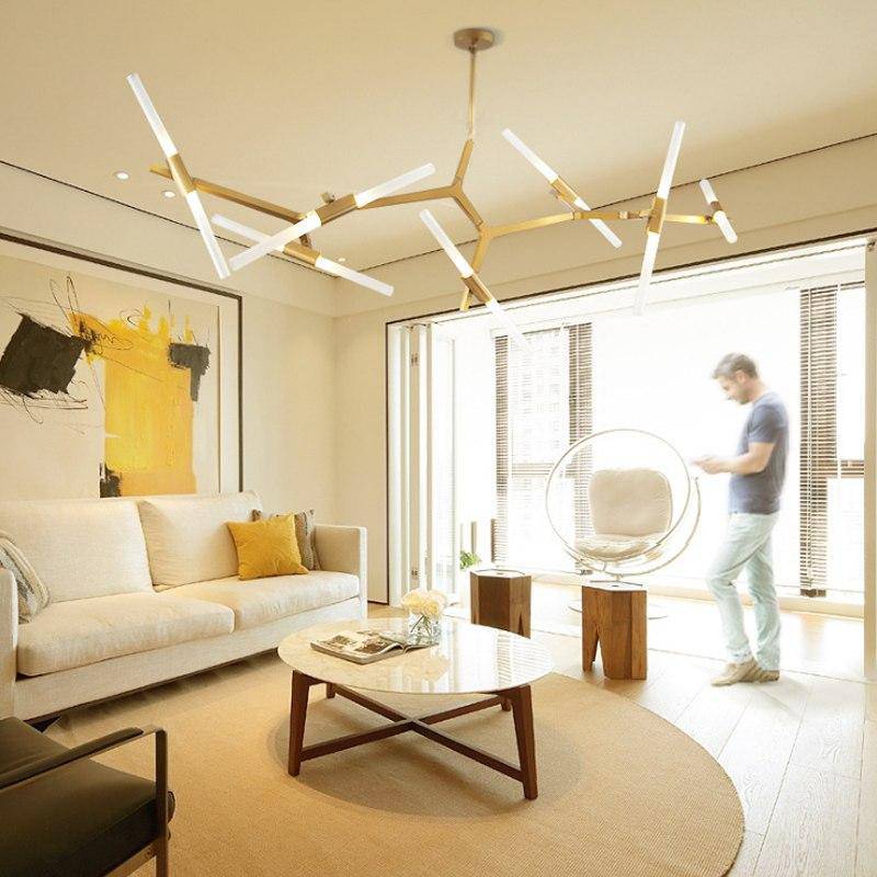 Design chandelier with Arts tube branches