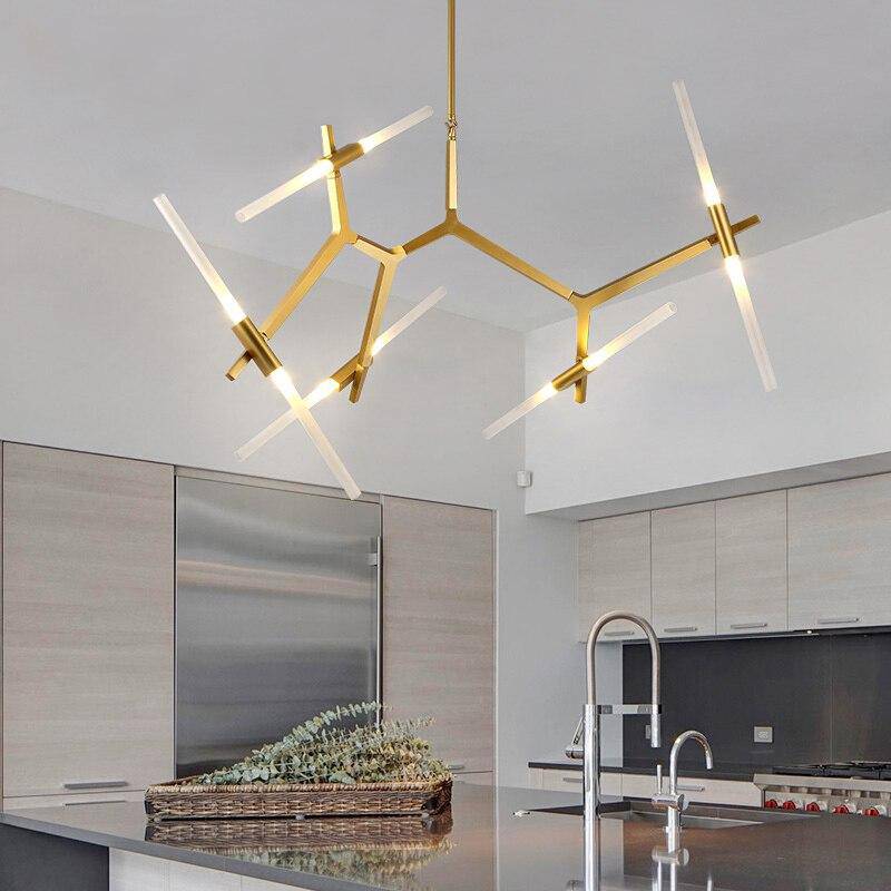 Design chandelier with Arts tube branches