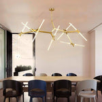 Lustre design avec branches en tube Arts