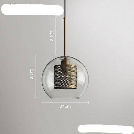 Lámpara de suspensión design LED con pantalla industrial y bola de cristal Loft