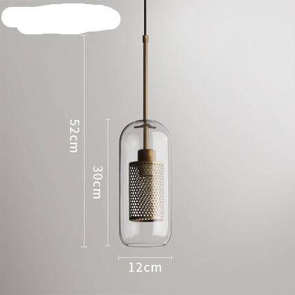Lámpara de suspensión design LED con pantalla industrial y bola de cristal Loft