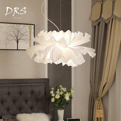 Lustre design grosse fleur de tissu colorée Danish - vue 2 sur 5