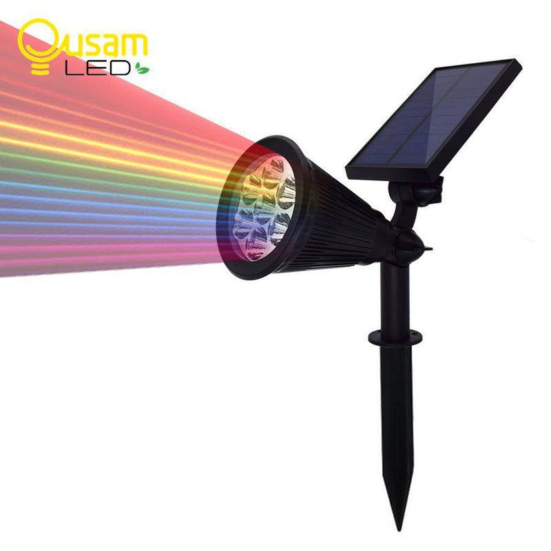 Spotlight 7 LED outdoor solar coloured light