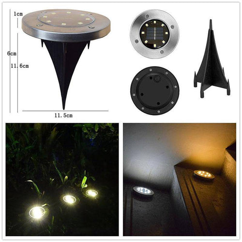 Spot extérieur 8 LEDs à encastrer Lumiparty - vue 2 sur 5