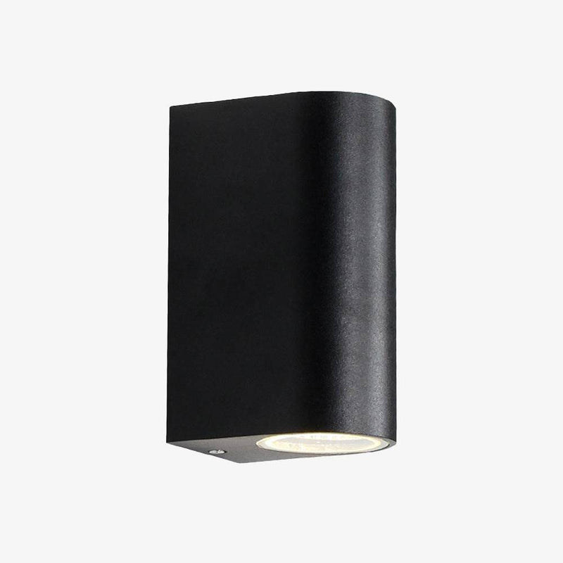 wall lamp exterior LED design rounded in black aluminium