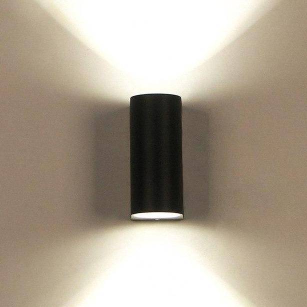 Applique extérieur LED design arrondi en aluminium noir - vue 2 sur 4