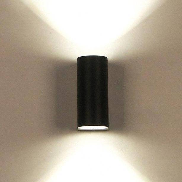 wall lamp exterior LED design rounded in black aluminium