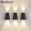 Applique extérieur en aluminium triangulaire Sconce
