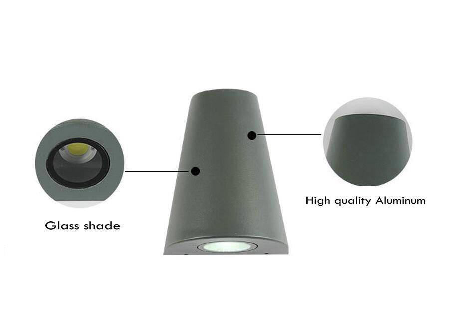 Applique extérieur en aluminium triangulaire Sconce - vue 6 sur 7
