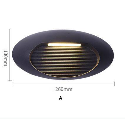 Applique murale extérieure à LED ovale Porch