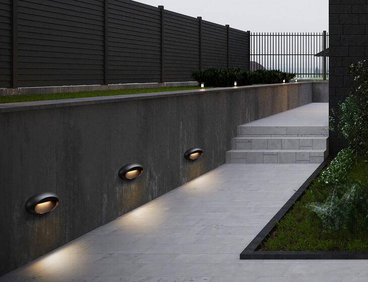 Applique murale extérieure à LED ovale Porch