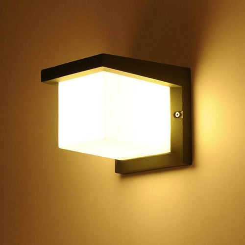 Applique extérieur LED cube Sconce