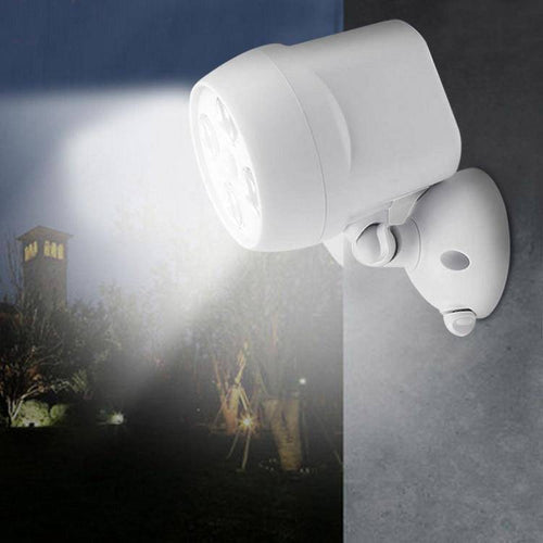 wall lamp white outdoor wall with 4 Motion LEDs