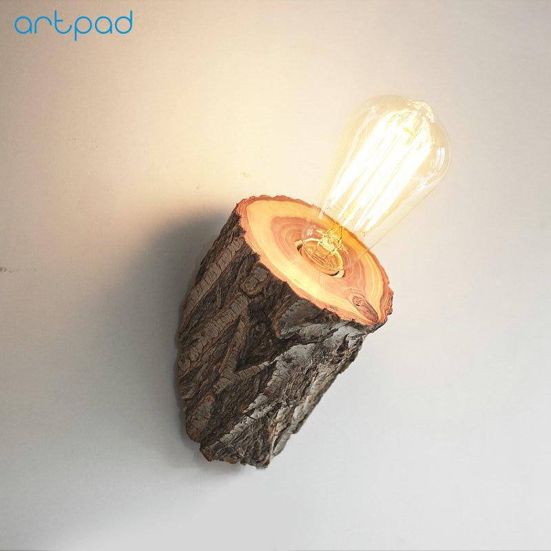 wall lamp tree-trunk style wall